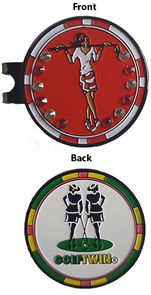 Red and White Supersized Ball Marker