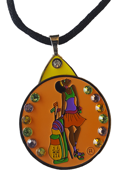 Orange GolfBag Necklace