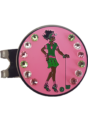 Pink & Green Hat Clip