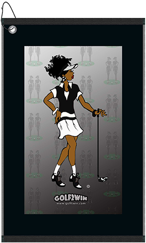 Lady with Club - Black and White
